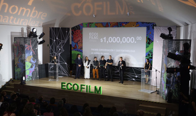 Ceremonia de premiación de la sexta edición del Ecofilm Festival.
