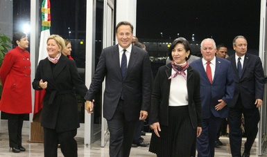 Arribo a México del Presidente de Panamá, Juan Carlos Varela