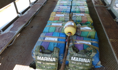 
 La Armada de México asegura cocaína 
en Puerto Chiapas, Chiapas
