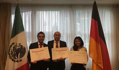 Entregan reconocimiento a los tres mejores proyectos del Programa de Entrenamiento “Fit for Partnership with Germany”