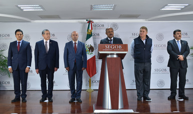 René Juárez Cisneros, Subsecretario de Gobierno, ofrece mensaje a medios