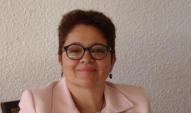Dra. Mónica Calvo López en la Secretaria Académica en la UPN Ajusco.