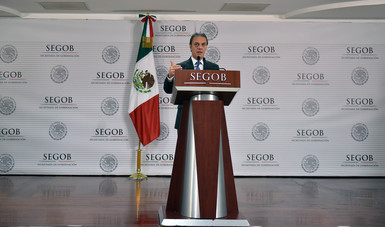 Conferencia de prensa Alberto Begñe Guerra, Subsecretario de Prevención y Participación Ciudadana